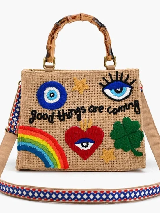 GOOD THINGS ARE COMING POSITIVITY TOP HANDLE TOTE - Picture 3 of 6